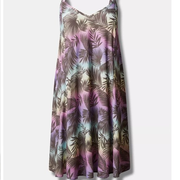 NWT Torrid Midi Rayon Slub V Neck Cami Beach Dress - Sz. 0/L/12 - Picture 4 of 12